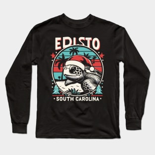 Edisto South Carolina Christmas Sea Turtle Long Sleeve T-Shirt